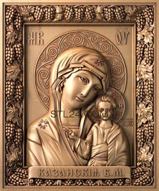Icons (Kazan icon of the Mother of God, IK_1654) 3D models for cnc